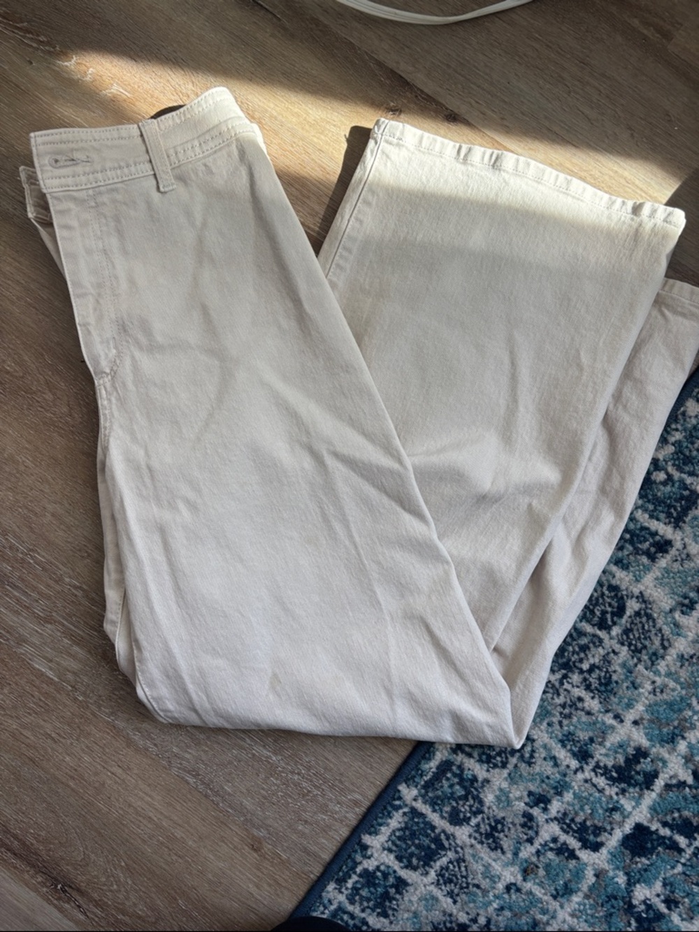Universal Thread Cream Sailor Wide Leg Jeans